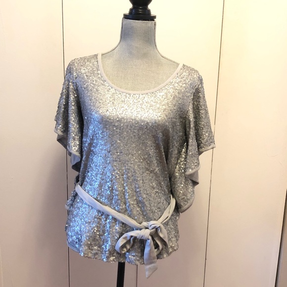 Michael Kors Tops - Michael Kors “PEARL HTHR” sequin top